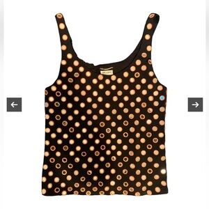 Saint Laurent Mirror Embellished Tank Top NWT